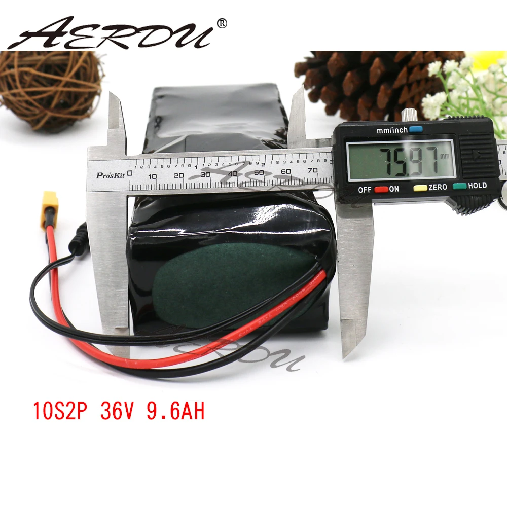 AERDU 36V 10S2P 9.6Ah 10Ah 600W усовершенствованный литий ионный аккумулятор INR21700 48G 42V