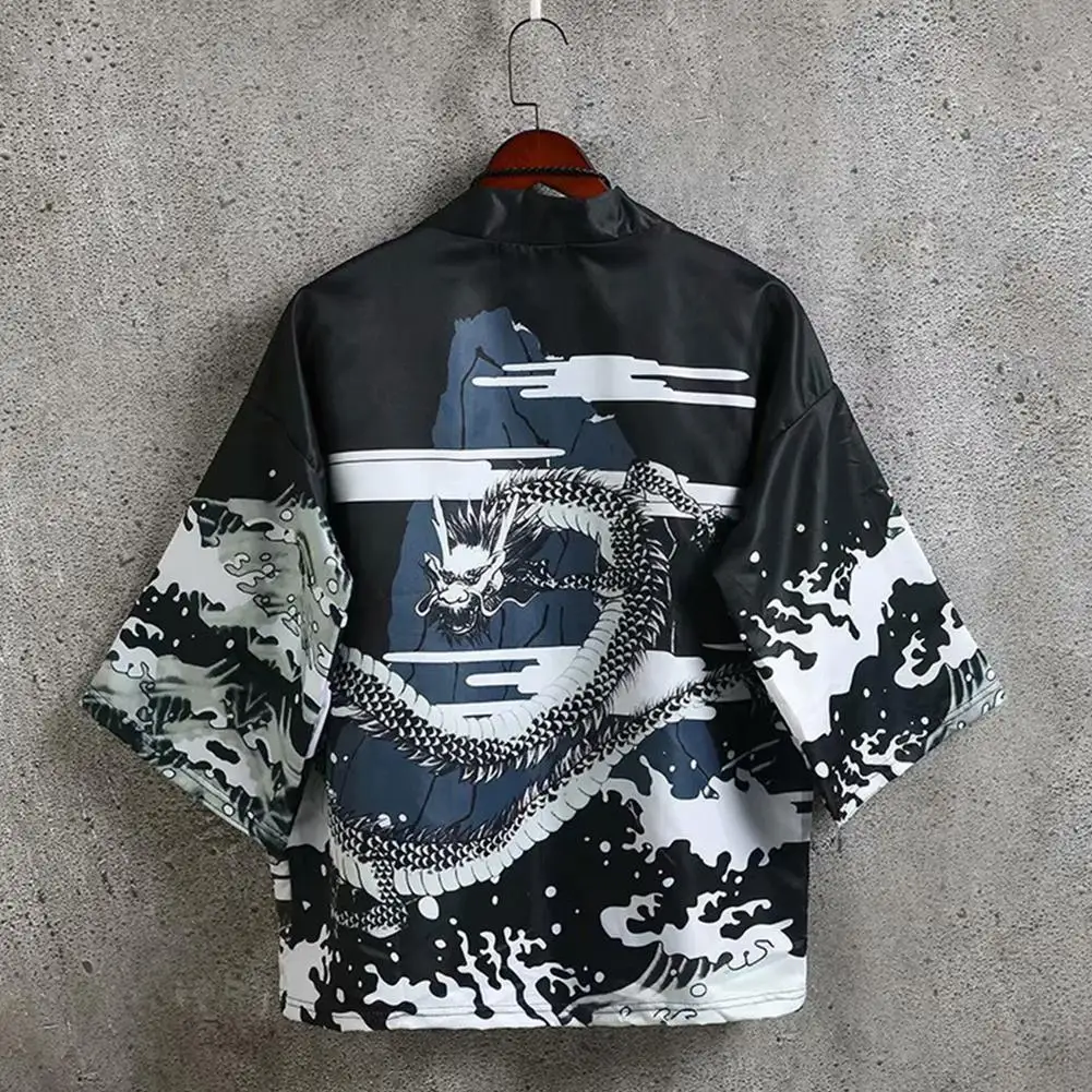 Мужская рубашка с животным принтом Yfashion повседневная Солнцезащитная блузка