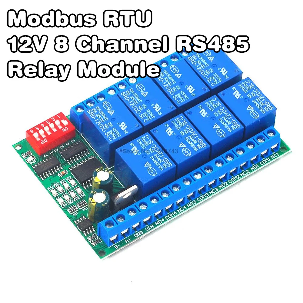 12V 8 канальный сетевой видеорегистратор RS485 реле Modbus RTU серийный пульт