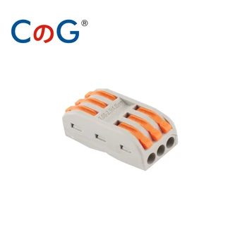 

3 in 3 out Waterproof and flame-retardant, non-screw, insulated and safe color fast wire connector with three holes for docking