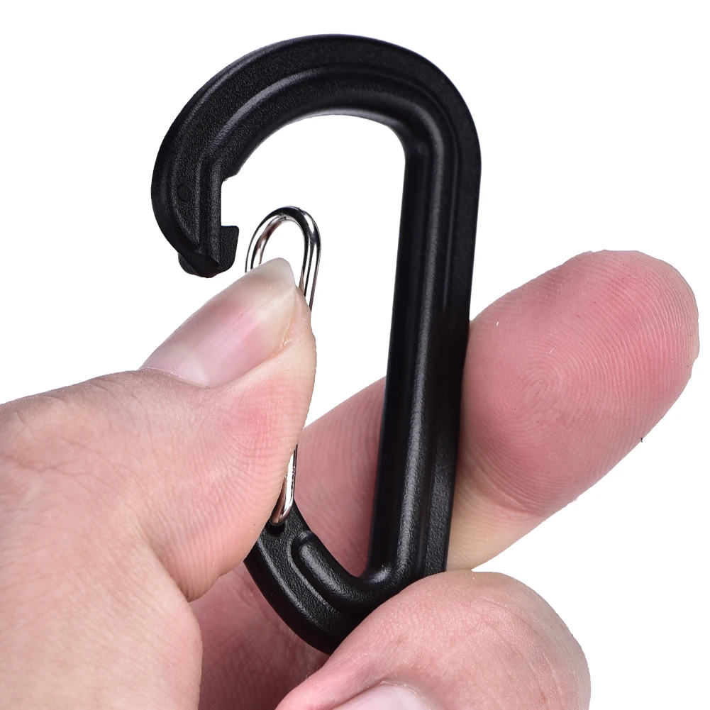 20pcs Carabiner D-Ring Snap Clip Hook Buckle Keychain Keyring Camp Hiking 