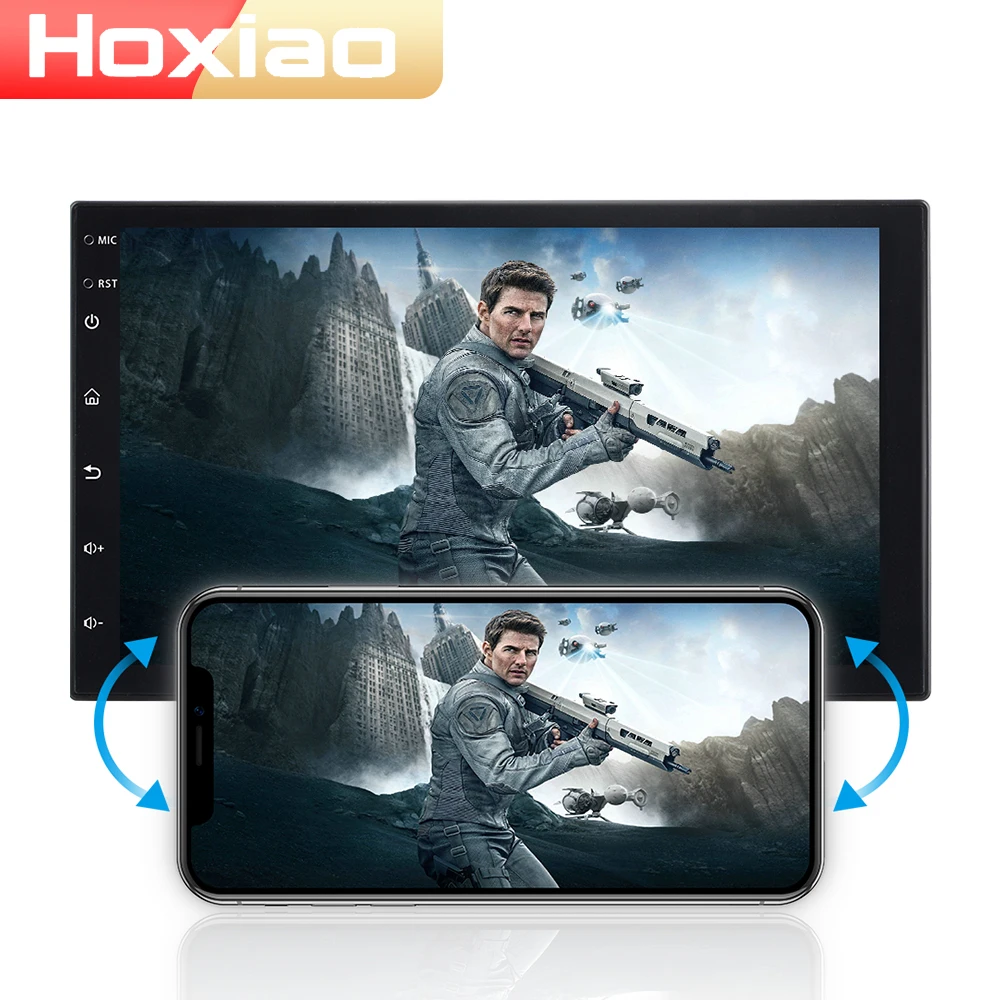 2 Din Android 8,1 Автомагнитола стерео без DVD " 1024*600 Универсальный Автомобильный плеер gps навигация Wifi Bluetooth USB Радио аудио плеер