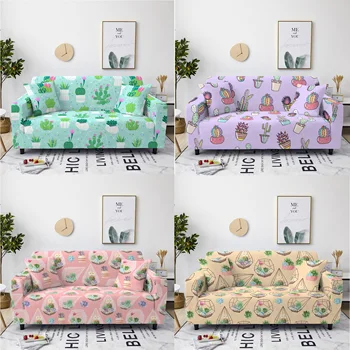 

Boniu Cactus Elastic Sofa Cover All-Inclusive Couch Covers For Living Room Sectional Loveseat Slipcover Furniture Protector