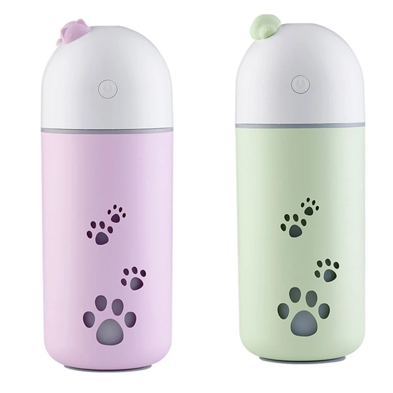 

2 Pcs New 220Ml Cat Humidifier Mini Usb Air Purifier Aromatherapy Essential Oil Diffuser Led Night Light Car Air Freshener Fogge