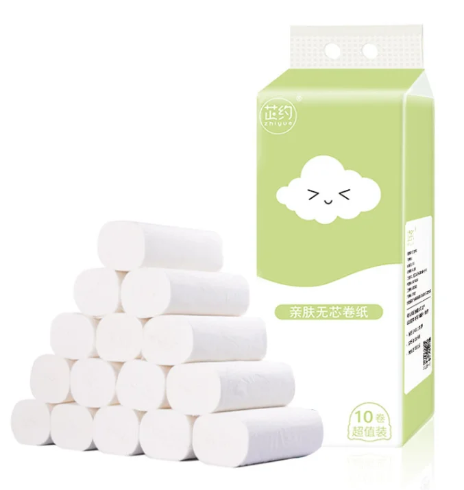 

About 10 coreless toilet rolls for household use