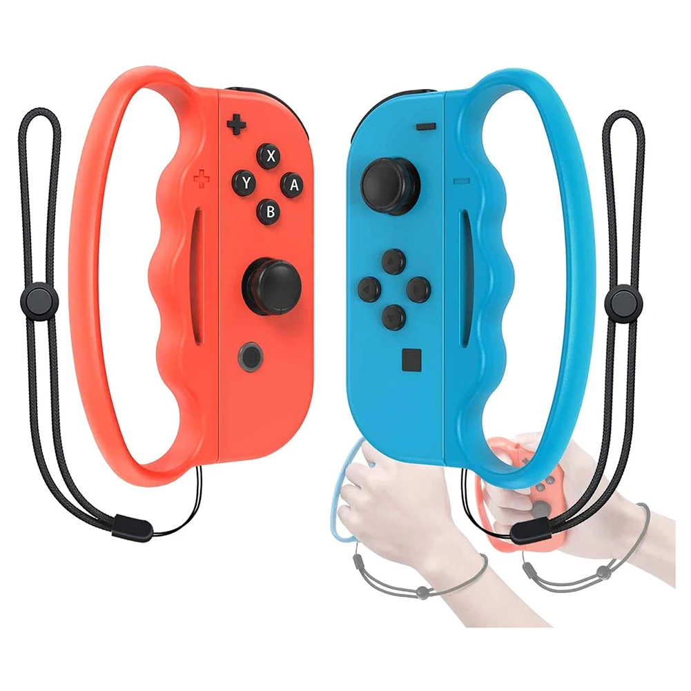 

1 Pair L&R Boxing Grips Handle Hand Grips with Hand Straps for Nintend NS Switch Joy-Con Controller Gamepad Fitness Boxing