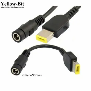 

5 Pieces/lot 5.5mm * 2.5mm Female Round Jack to Square End Pigtail for IBM Lenovo Thinkpad