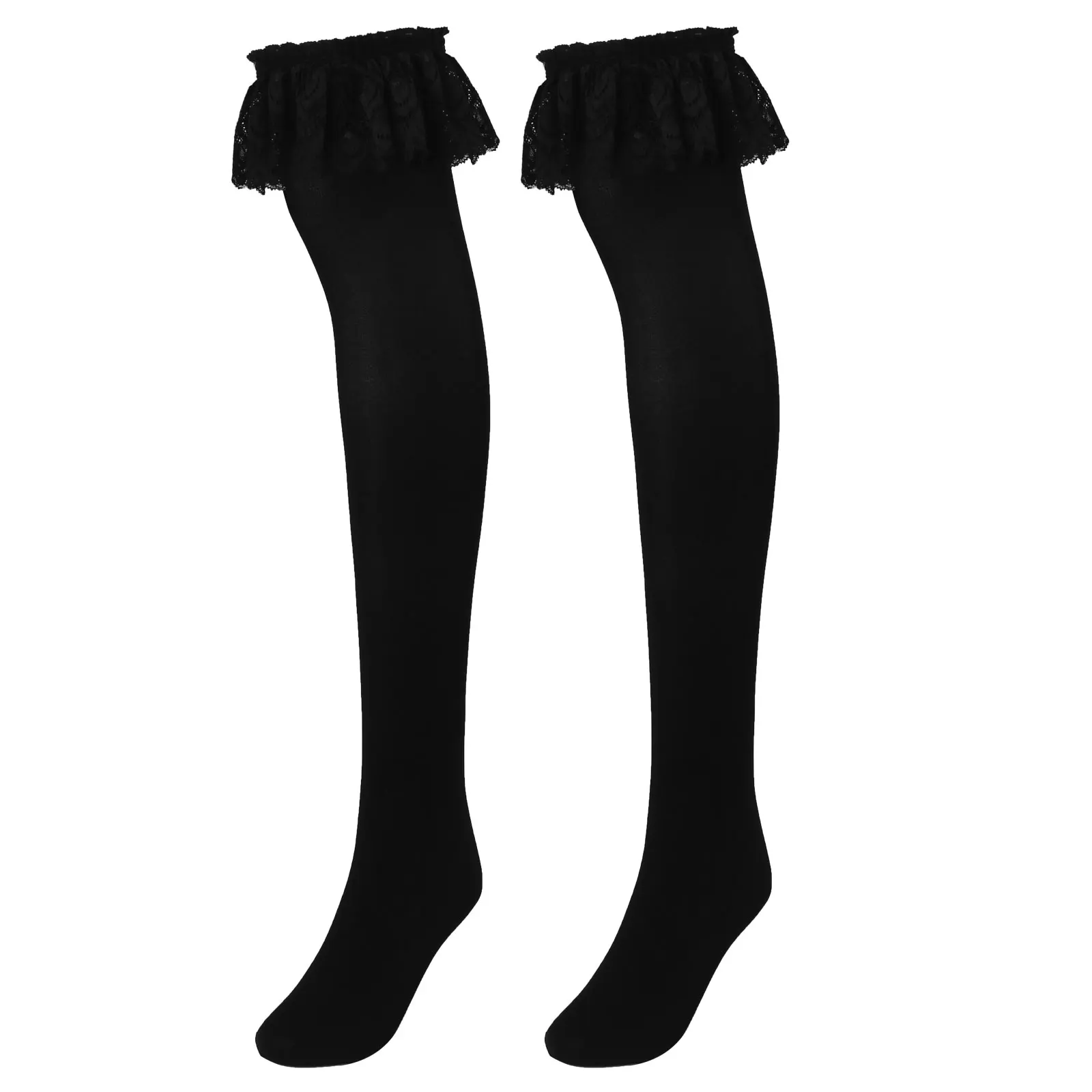 Cosplay&ware Women Sheer Soft Thigh High Long Stockings With Lace Trimming Ladies Tube Over Knee Socks Japanese Harajuku -Zentai shop online Hb10d9515fcc543bd94762186262d92fbV.jpg