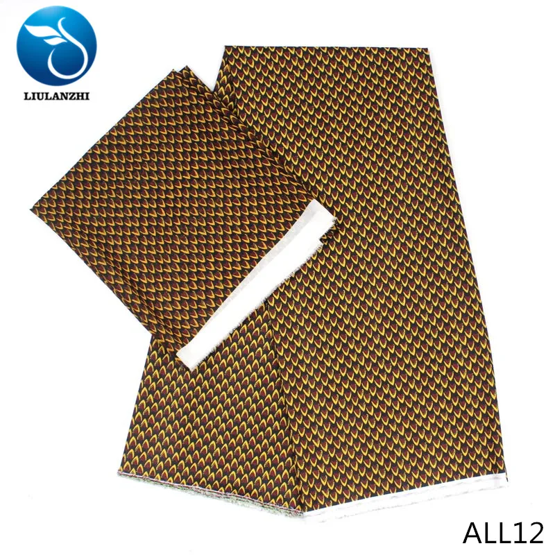 LIULANZHI африканская Modell ткань с шифоновым кружевом ткань для платья горячая Распродажа Анкара Audel ткань 6 ярдов/партия ALL01-ALL25 - Цвет: ALL12