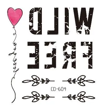 Rocooart Waterproof Temporary Tattoo Sticker Flower Rose Fake Tatto Flash Tatoo Hand Arm Foot Back body art for Girl Women Men - Color: CD-604