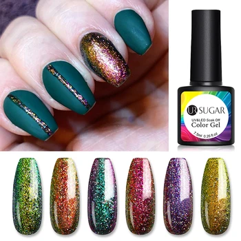 

UR SUGAR 7.5ml Chameleon Gel Nail Polish Starry Sparkling Holographics Soak Off UV LED Gel Polish Manicures Nails Art Design