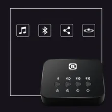 Беспроводной bluetooth стерео музыкальный приемник аудио Общий адаптер поделиться музыкой 3 устройства с аудио/зарядной линией для динамиков