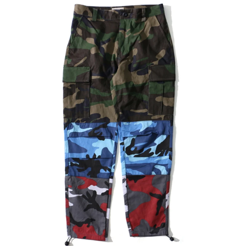 2020 осенние спортивные брюки Джоггеры в стиле ретро Цветные Лоскутные Брюки