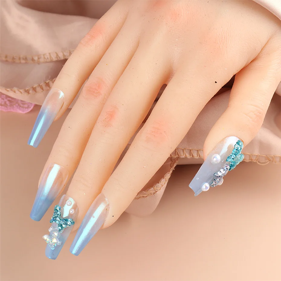 Butterfly Nail Art Carving Mold Bow-knot Nail Stamping Plate 3D Silicone GEl Polish Mould Manicure DIY Nail Tools 6