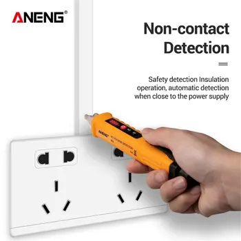 

ANENG VD802 Non-Contact AC Voltage Electric Tester Pen Induction Test Pencil With LED Light Electric Detectors Tester 12~1000V