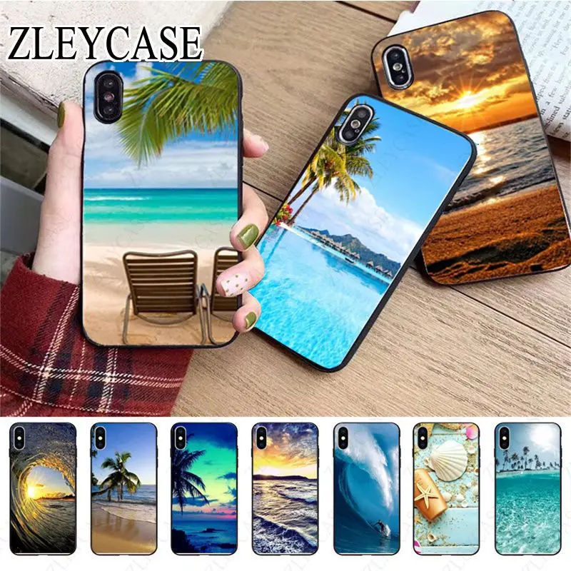 The Sea Waves Beach spray ocean island Phone Case For iphone 13pro 14plus xr xsmax 11 12pro max 5s SE 6s 7 8plus 12mini cover