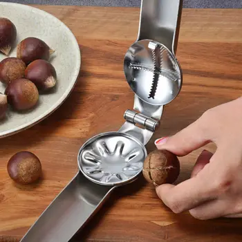 

Chestnut Clip Nut Cracker Walnut Pliers Metal Nut Opener Plier Portable Silver Stainless Steel Opener Tools