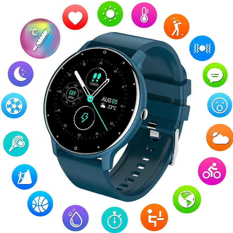 1.28 Inch Smart Watch Round Screen IP67 Waterproof Heart Rate Monitoring Weather Forecast Fitness Tracker Smartwatches