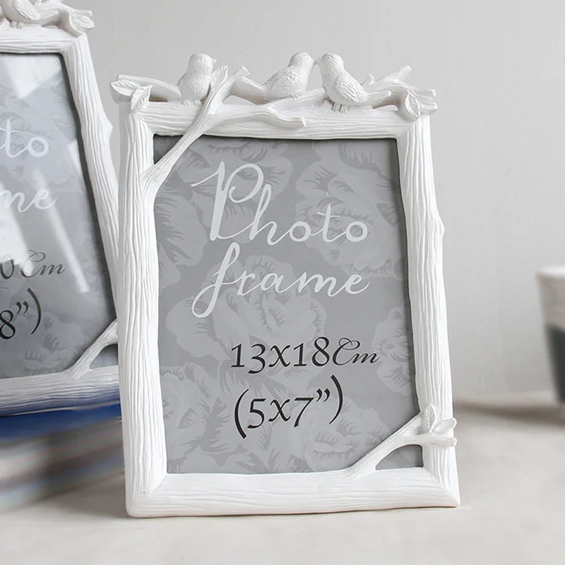 Retro Decoration Crafts Photo Frame Creative Resin Bird&Tree Picture Frame Vintage Photo Frame Wedding Home Decor Ornaments Gift