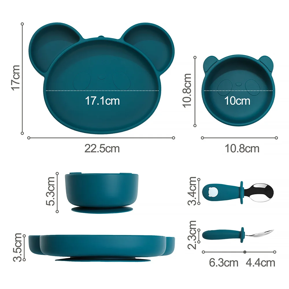 1PC Baby Silicone Dishes Dining Bowls Pumpkin Shape Feeding BPA Free Tableware Cartoon Plates Children Baby Feeding Dinner Bowl 4
