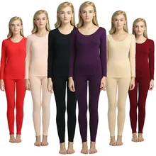 Кальсоны для женщин, комплект из 2 предметов, теплый термопуловер, нижнее белье, топы и брюки с круглым вырезом, дышащая женская зимняя одежда одного размера