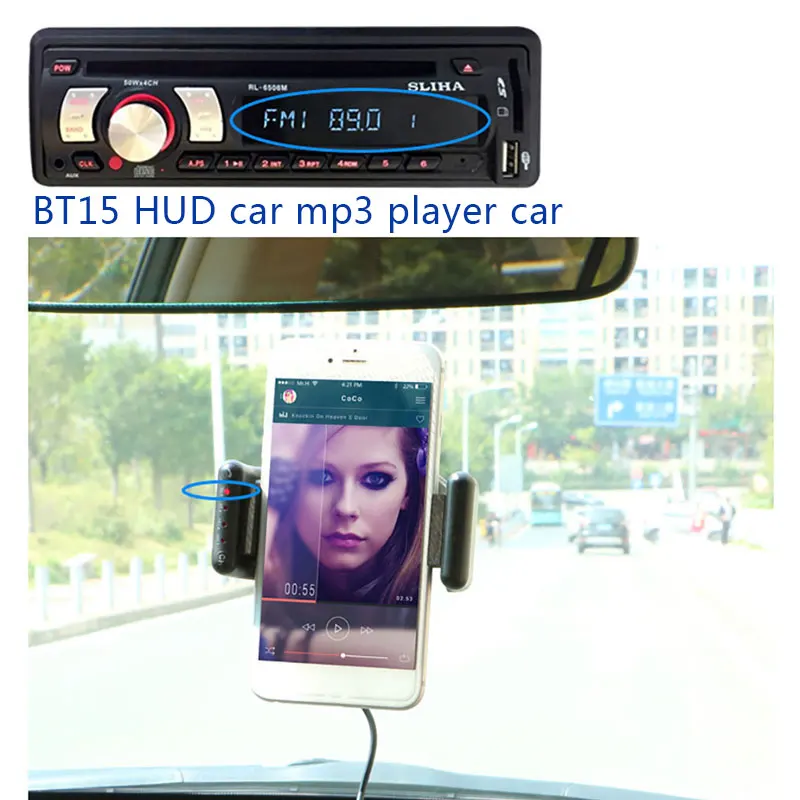 HUD Bluetooth аудио приемник беспроводной Bluetooth приемник FM портативный приемник Bluetooth для автомобильного зарядного устройства