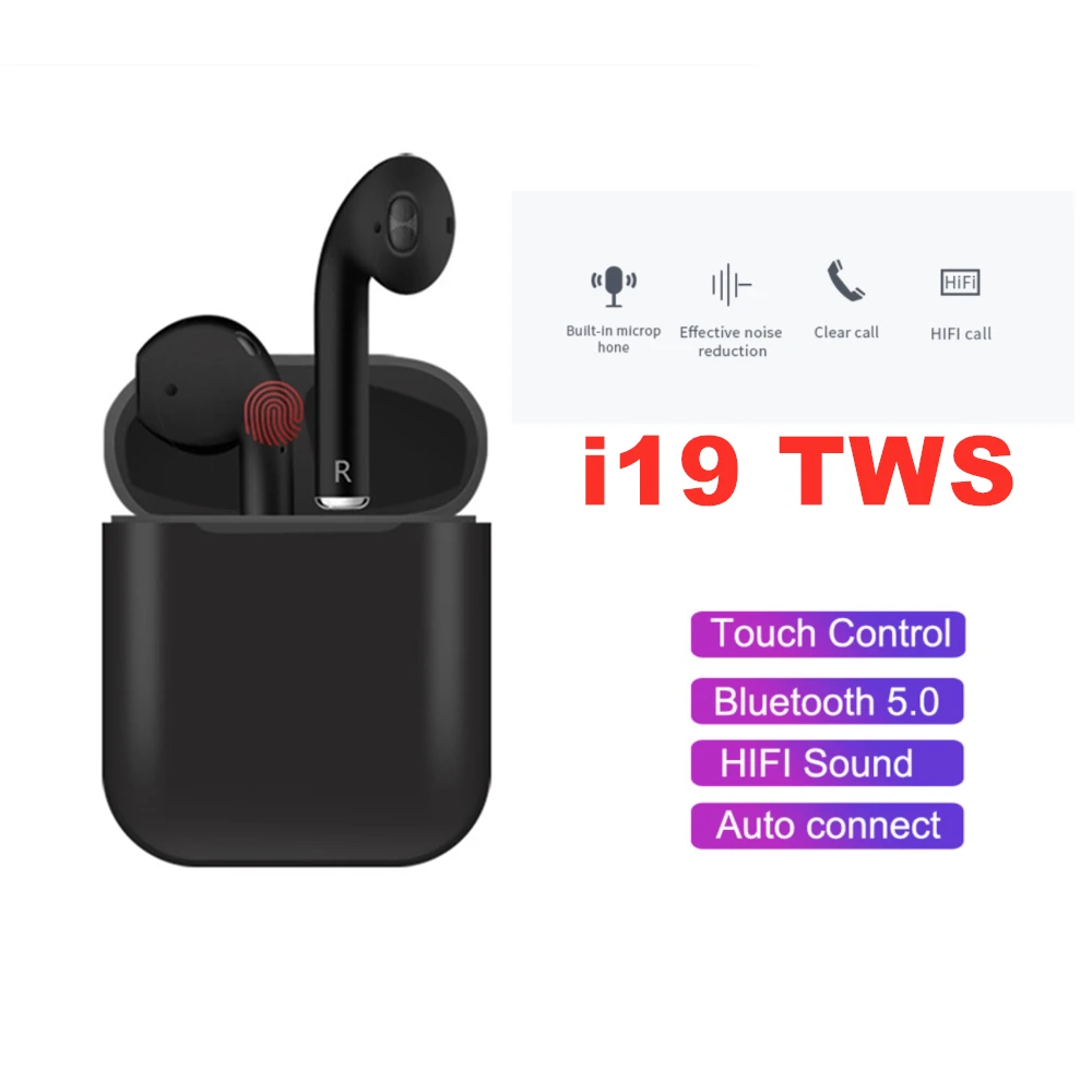 

Perfect I19 TWS 5.0 Bluetooth Auricolar Without Auricolar Control Wires Automatic Ear Connection For IPhone Xiaomi pk i11 i12 i7
