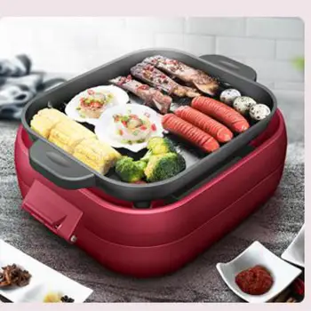 

Korean BBQ Grill Baked One-Piece Household Electric Oven Multi-Function Hot Pot Bakeware Dual-purpose Machine Grill