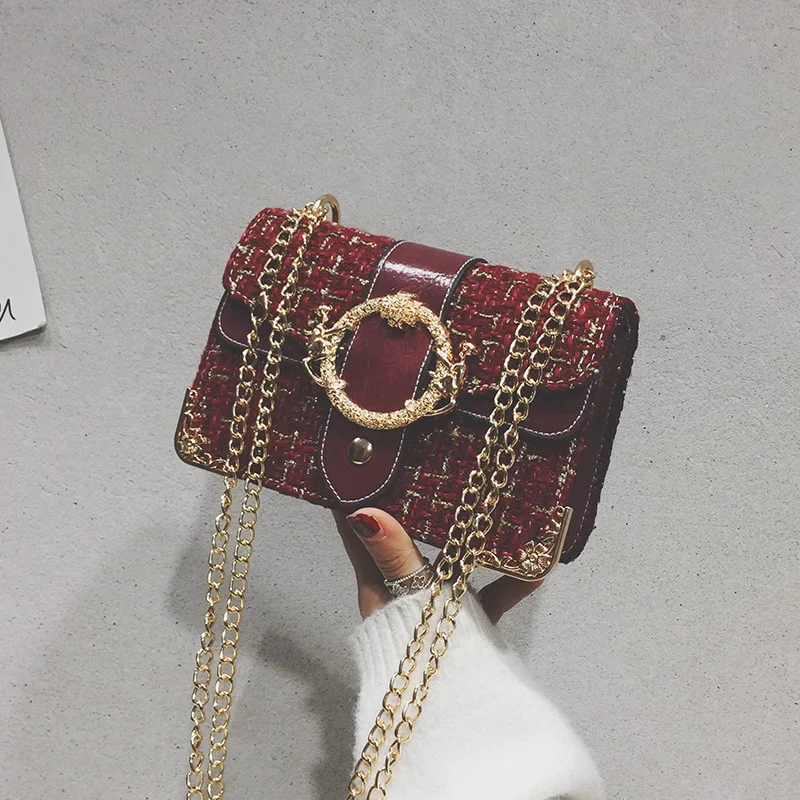 

INS Bag Women's 2019 New Style Fashion Korean-style Versatile Autumn And Winter WOMEN'S Bag Fashion CHIC Chain Dionysian Shoulde