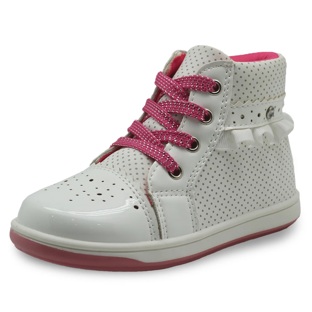 

Apakowa Girl Shoes Spring Autumn Kids Pu Leather Casual Shoes for Toddler Girls Anti-Slip Children's Shoes with Zip Eur 20-25