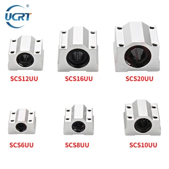 

UCRT 2pcs/Lot SCS8UU Linear Ball Bearing For 3D Printer XYZ Table CNC Router 8mm SCS6UU SCS12UU for CNC 3D Printer Shafts Rod