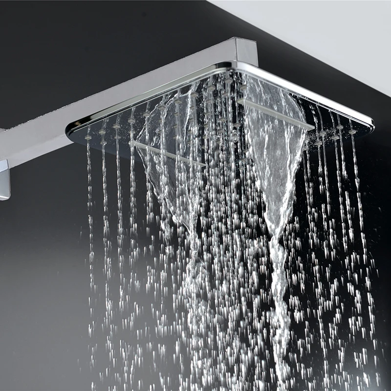 

3 Functions Bathroom Shower Set LED Digital Display Shower Mixer Concealed Shower Faucet 10 Inch Rainfall Shower Head