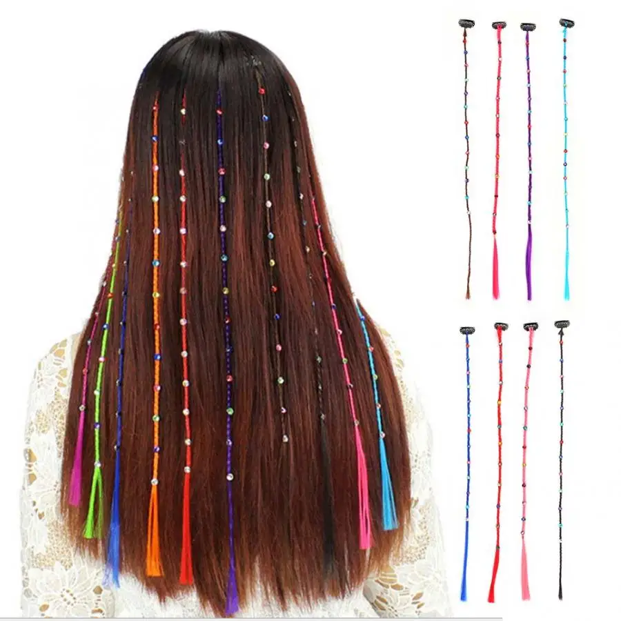 

Barber Accessories Colorful Traceless False Hair Piece Shiny Hair Extension Synthetic Wig Piece Hair Accessories Hair Diffuser
