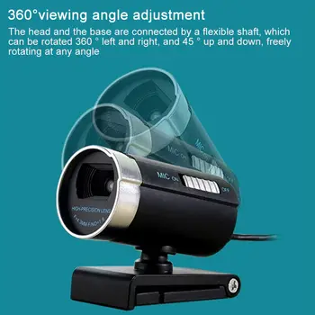 

HD Webcam Web Camera 480P 30FPS Built-in Microphone Drive-free 360 Degree Adjustable Webcam For Computer Laptop