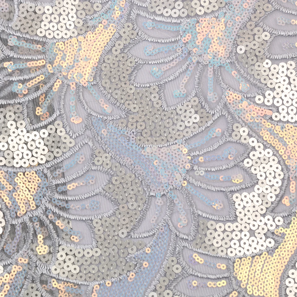 NIAI синяя африканская кружевная ткань из органзы с блестками Высококачественная нигерийская французская чистая кружевная ткань с ажурным рисунком для женского платья XY2958B-2