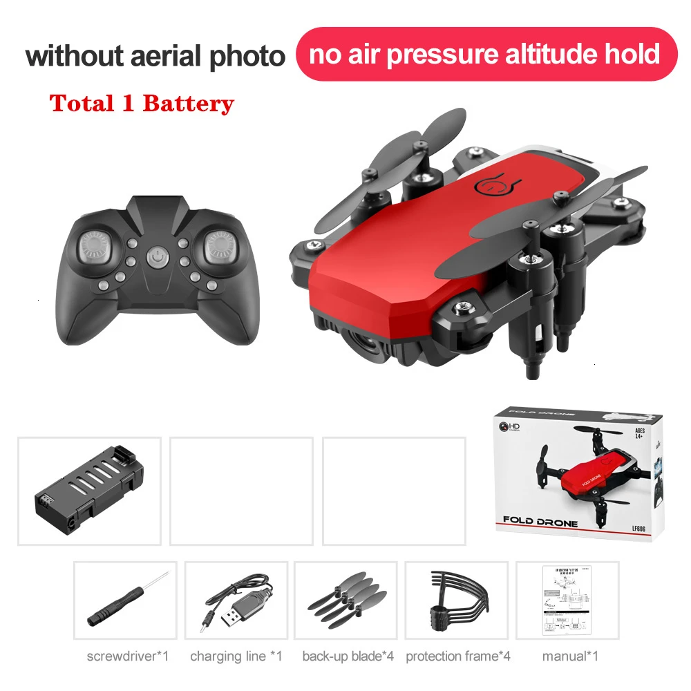 Радиоуправляемый вертолет LF606 мини-Дрон для видеосъемки Wifi FPV 4K HD камера удержание высоты RC Квадрокоптер лучшая игрушка для начинающих - Цвет: R1-Color Box-No