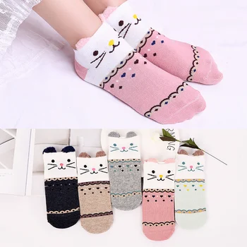 

5pairs/lot Women No Show Socks Japan Korean Cartoon Kawaii Sock Cotton Knit Animal Print Cat Summer Ladies Sock Dropshipping