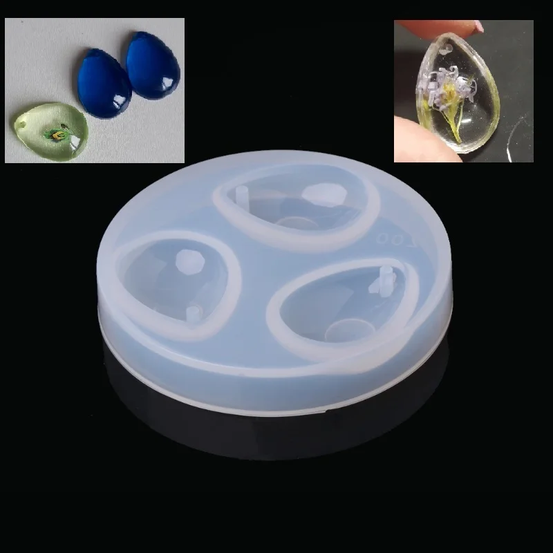 DIY Silicone Pendant Water Drop Gem Mold Resin Casing Craft Making Tool Jewelry uv resin pendant mold silicone mold uv resin