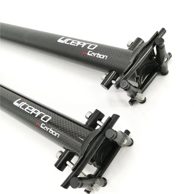 Liteproカーボンシートポストφ31.8 * 580mm DAHON用セット Litepro カーボンファイバーシートポスト 31.8 ミリメートル