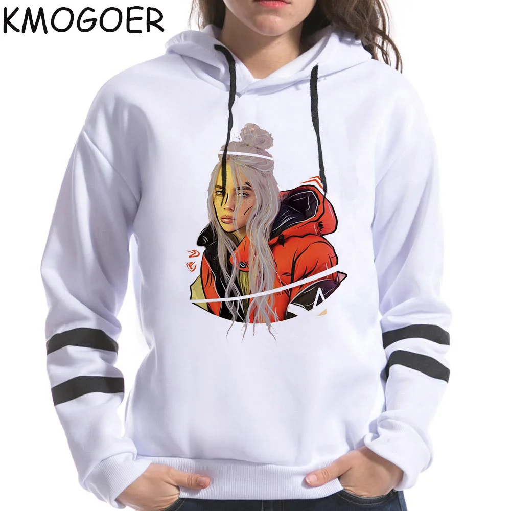 13 Billie Eilish Толстовка с принтом и капюшоном для женщин и мужчин Толстовка Одежда Harajuku Fans гранж повседневные толстовки готические Kpop толстовки - Цвет: 13
