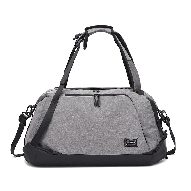 Складная спортивная женская сумка для занятий йогой, фитнесом, дорожная мужская сумка, уличный спортивный тренировочный рюкзак с раздельным пространством для обуви - Цвет: Grey