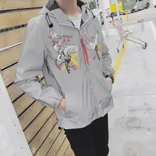 Светоотражающая мужская куртка/wo Мужская ветровка в стиле Харадзюку уличная куртка с капюшоном Мужская Ретро куртка в стиле хип-хоп Уличная Повседневная куртка