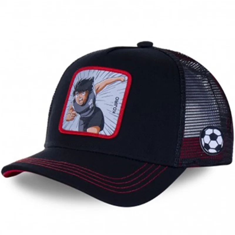 

New Brand Anime Captain Tsubasa Snapback Cotton Baseball Cap Men Women Hip Hop Dad Mesh Hat Trucker Hat Dropshipping