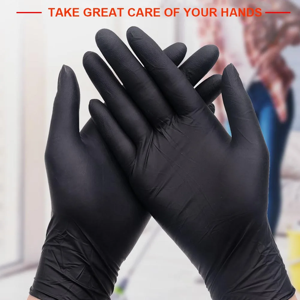 

100Pcs Nitrile Gloves Household Latex Free Washing Laboratory Work Safety Disposable Mechanic Waterproof Tattoo Exam Oilproof