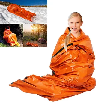 

Portable Emergency Survival Sleeping Bag Thermal Waterproof For Outdoor Survival Camping Hiking Camp Blanket Gears Sleeping Bag
