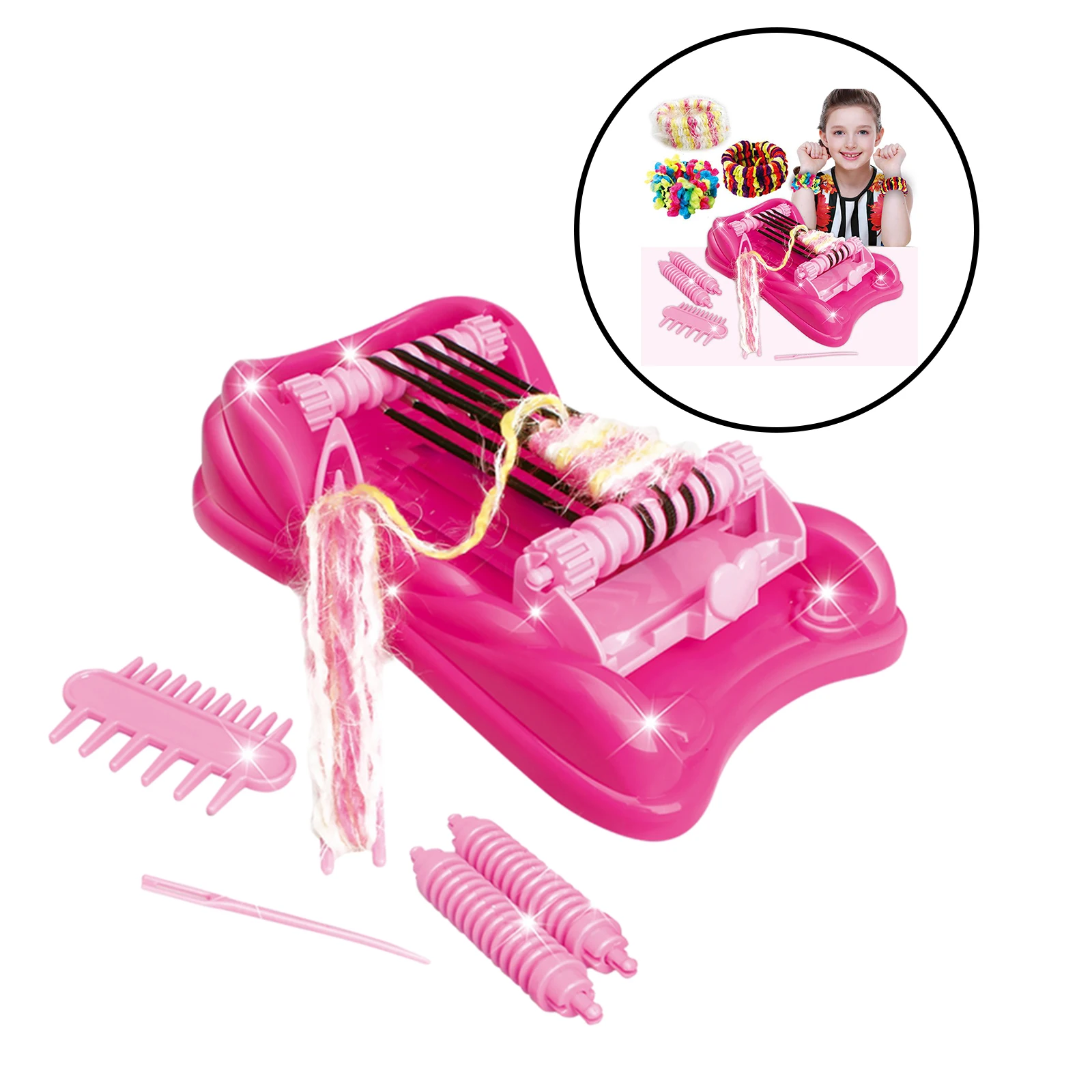 Hairband Hand Knitting Machine Bracelet Maker Wristband Maker Parachute Cords Kids Craft Braiding Weaving DIY Tool Kit