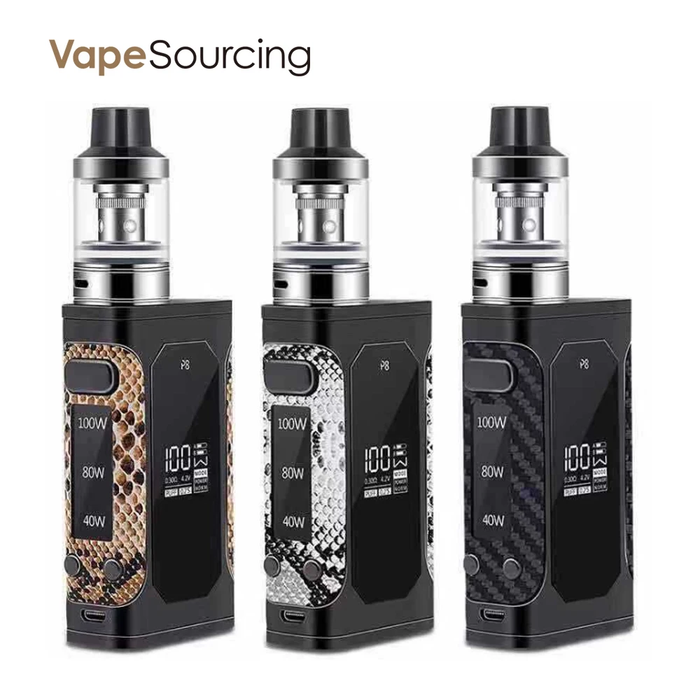 Tanie Oryginalny zestaw Vapesourcing 100W P8 Power TC VV TC Mode box mod zestaw do waporyzatora zbudowany W 2200 mAh VS Cuboid mini elektroniczny papieros