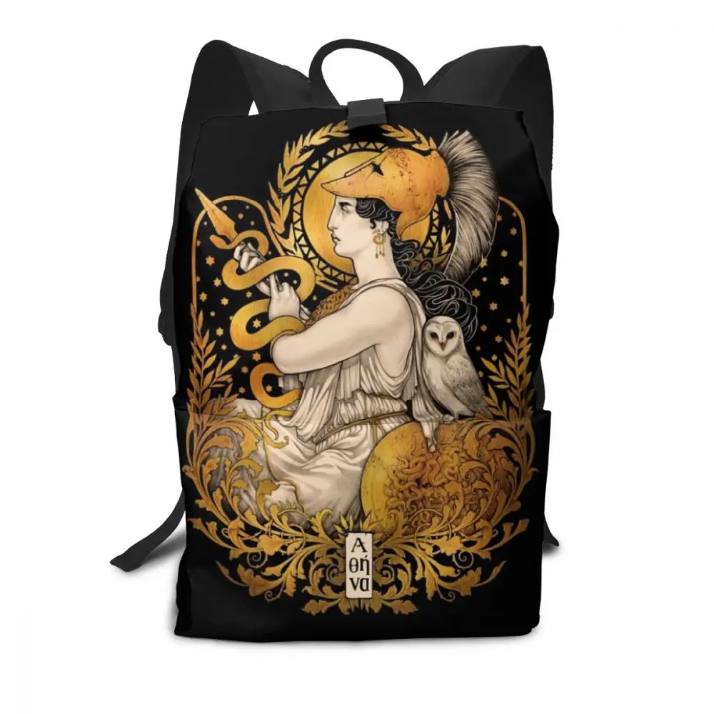 Рюкзак с тиснением "Змеиная кожа" Рюкзак С Тиснением "Змеиная кожа" s Trend мужская и женская сумка уличный Мульти Карманный студенческий принт высокое качество сумки - Цвет: PALLAS ATHENA