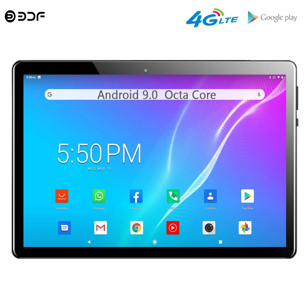 Flash Sale Tableta Pc 4G LTE de 10,1 pulgadas, Android 9,0, ocho núcleos, SIM Dual, 4G, Google Play, WiFi, Bluetooth, GPS, 10 pulgadas, novedad 1zWz18DJ9