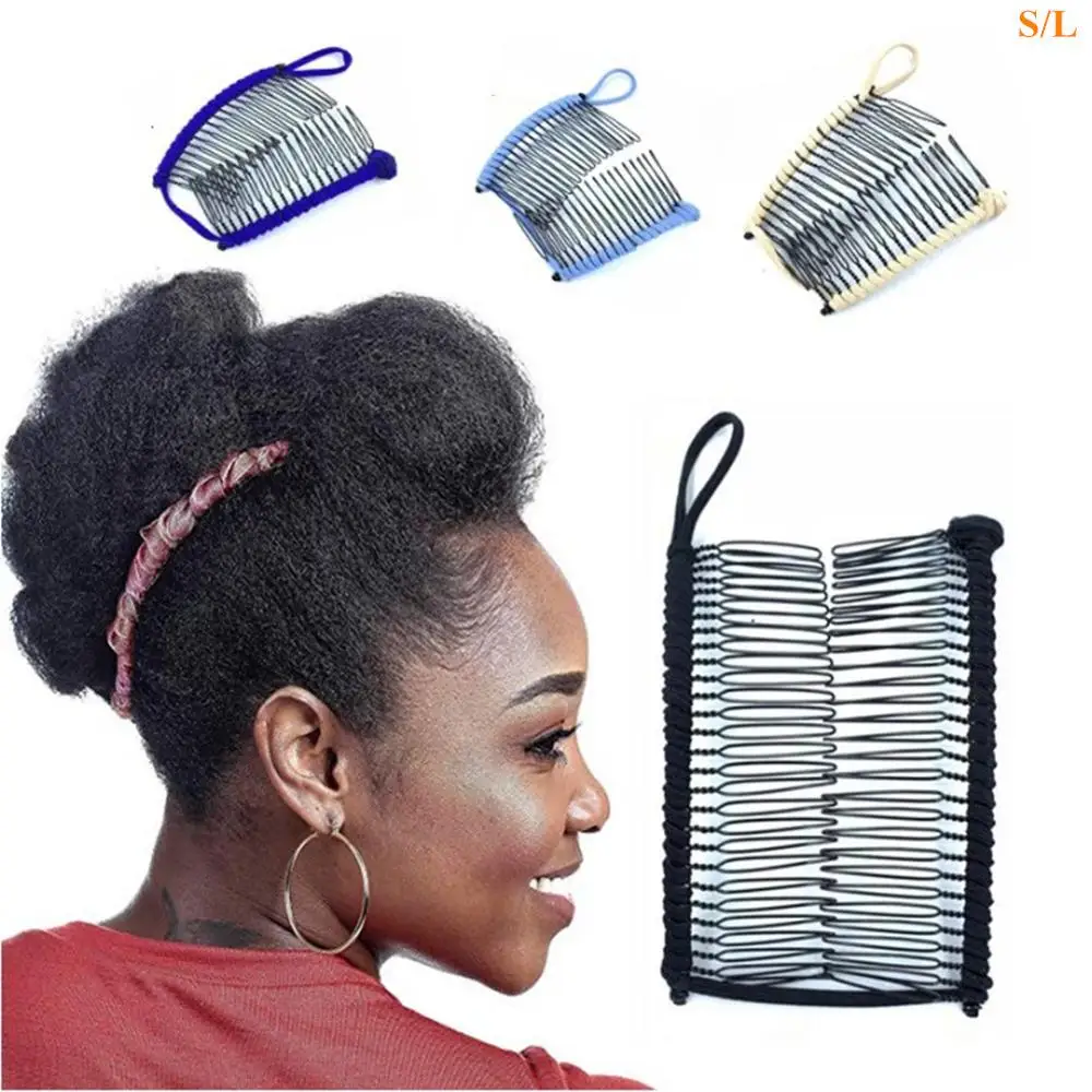 

Magic Banana Hair comb Elastic Stretchable Double Slide Hair Clip Professional Women Hair Styling Tools For Curling Pin Hot sale